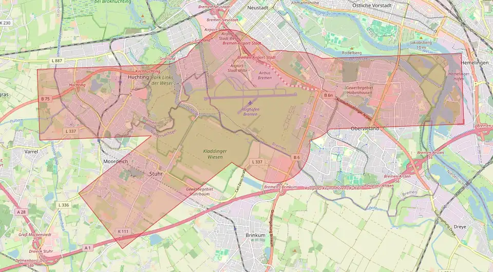 Geozone Flughafen Bremen