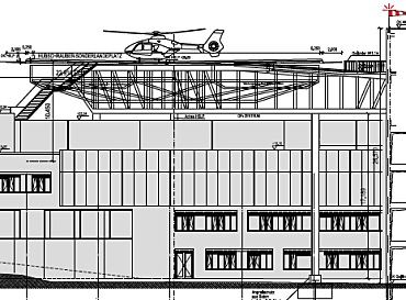 Bauzeichnung Hubschrauber Sonderlandeplatz