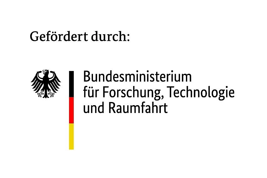 F&ouml;rderhinweis Bundesministerium f&uuml;r Forschung, Technologie und Raumfahrt