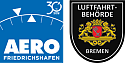 Logo Aero 2024 und Luftfahrtbehörde Bremen