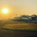 Flugplatz Ganderkesee mit Flugzeugen